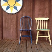 Two chairs for friendship;  By a compass of color