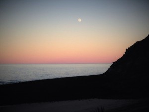 Moon over Sea of Cortez. Photo by the author