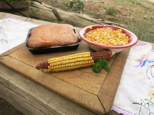 'Traditional cornbread' with real corn. Photo by the author